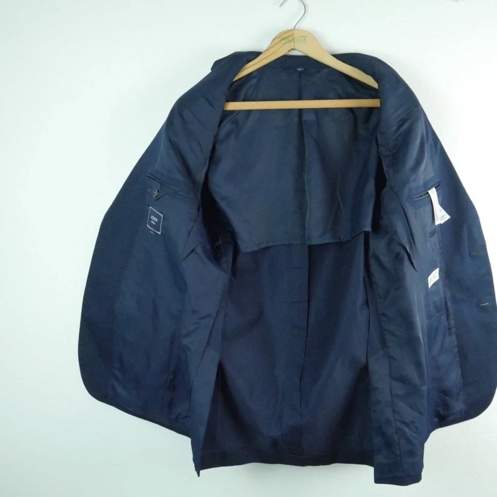 J.Crew Ludlow Blazer 40R Navy Blue Duca Visconti Italian Cotton Twill Jacket